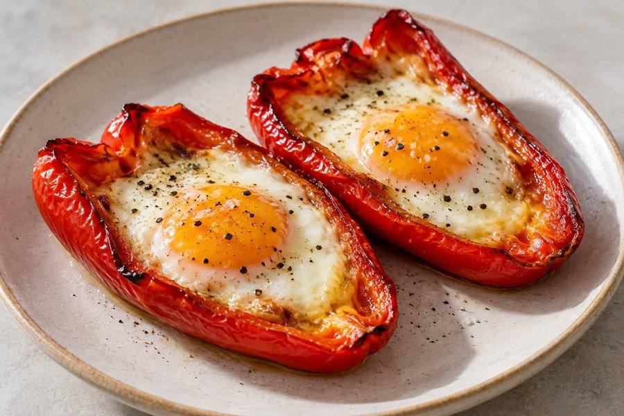 huevos en pimiento
