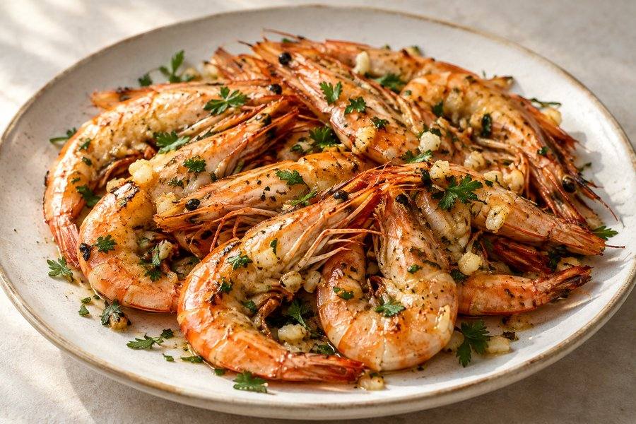 langostinos con ajo