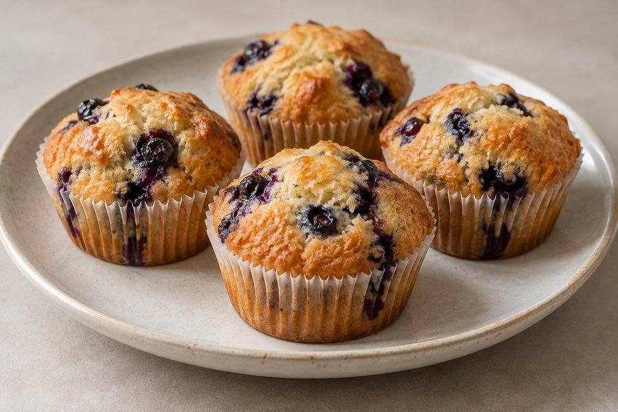 muffins de arándanos