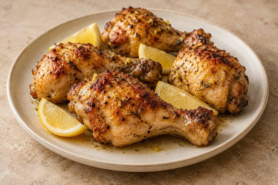 muslos de pollo con limón