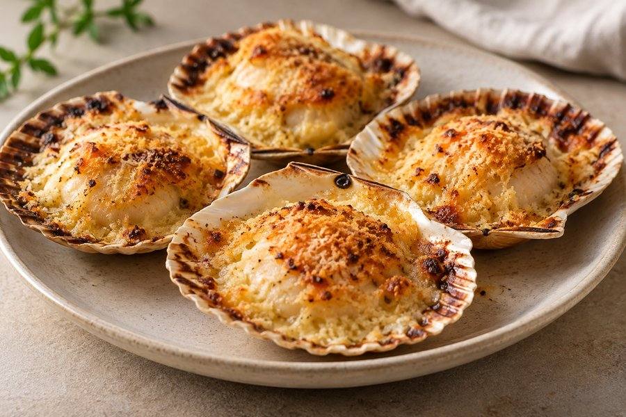 vieiras gratinadas